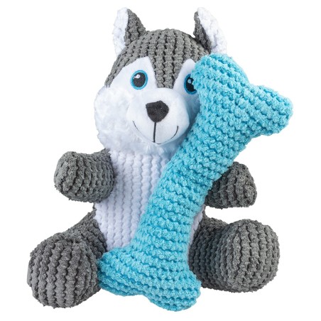 Husky com osso de peluche para cães - Duvo Plus