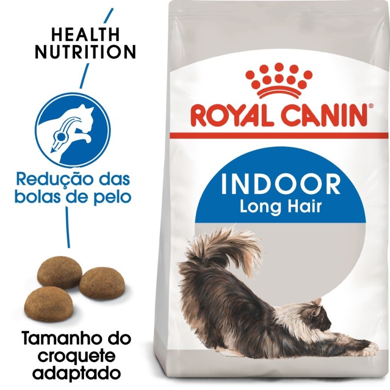 Royal Canin Indoor Long Hair Adult - Ração seca para gato de interior com pelo longo