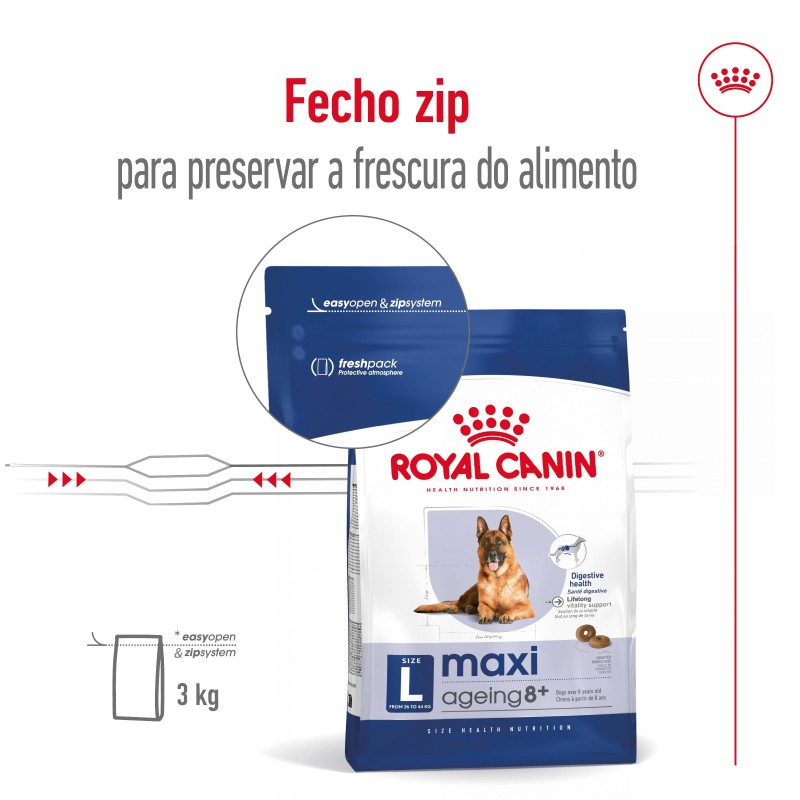 Royal Canin Maxi Ageing 8+ - Ração seca para cão sénior de porte grande com mais de 8 anos