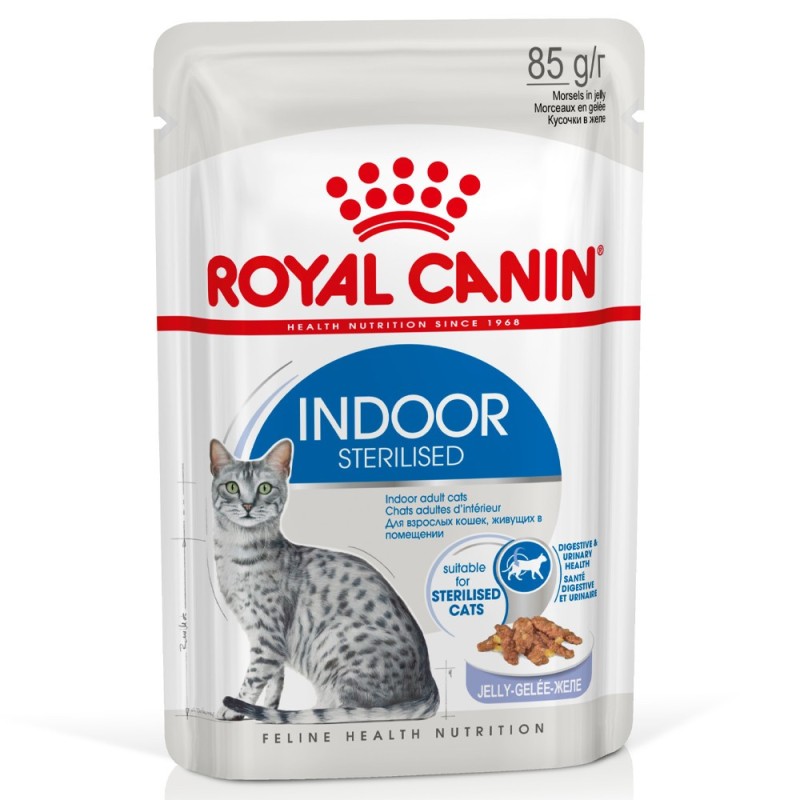 Royal Canin Indoor Sterilised Adult - Alimento em geleia para gato de interior esterilizado