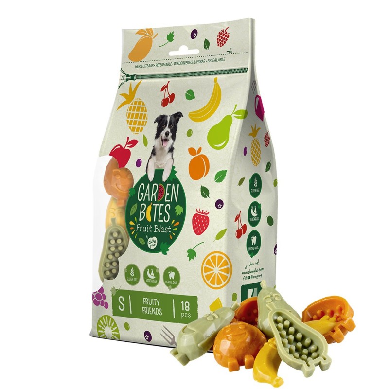 Snacks vegetarianos Fruity Friends para cão - Garden Bites
