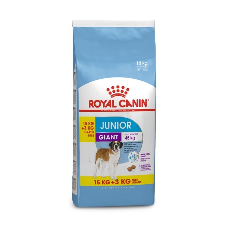 Royal Canin Cão Júnior Giant 15 + 3 kg GRÁTIS