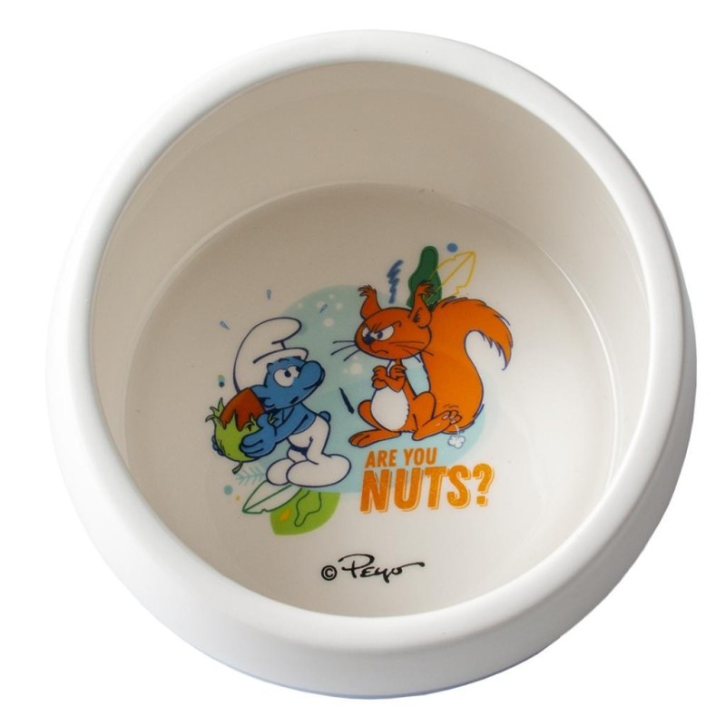 Taça cerâmica para roedores - The smurfs