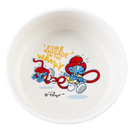 Taça em cerâmica redonda para cães e gatos - The Smurfs