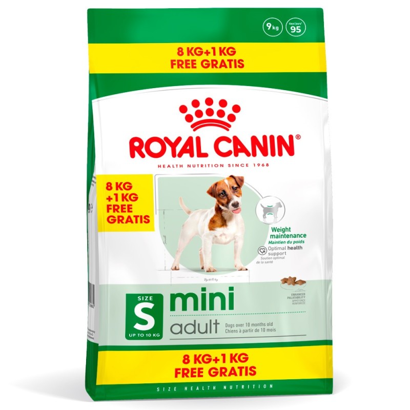 Royal Canin Mini Adult 8+1 kg GRÁTIS - Ração seca para cão de porte pequeno