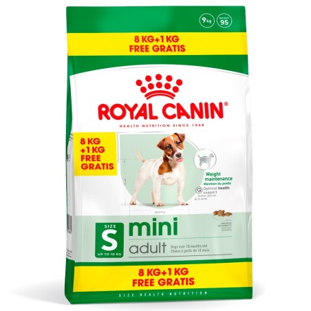 Royal Canin Mini Adult 8+1 kg GRÁTIS - Ração seca para cão de porte pequeno