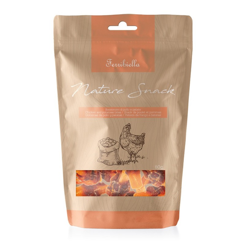 Petiscos de frango e batata para cães - Ferribiella