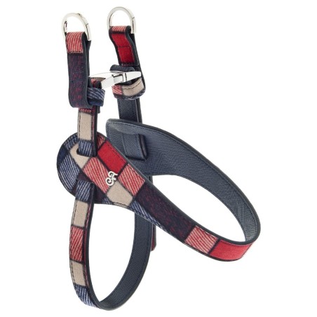 Arnês Mokka tartan azul para cães - Ferribiella