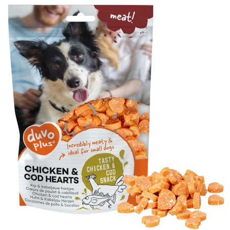 Duvo Plus Meat! Snacks de frango e bacalhau