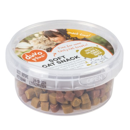 Duvo Plus Soft Snacks de peru e salmão para gato