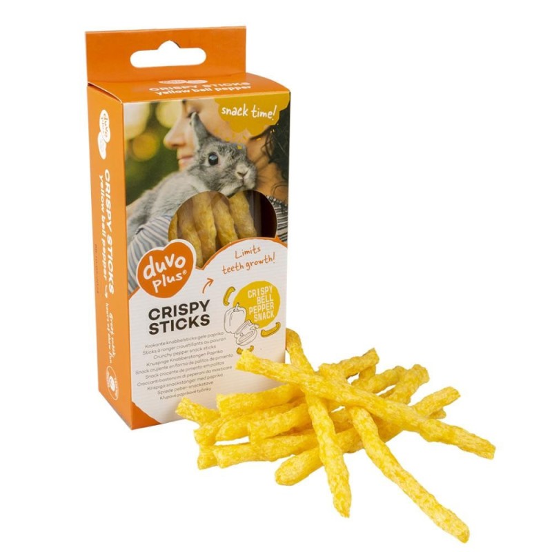 Sticks crocantes de pimento amarelo para roedores - Duvo Plus