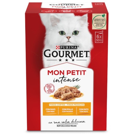 Gourmet Mon Petit Intense - Finos pedaços em molho - Peru, frango e pato