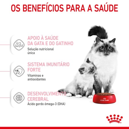 Royal Canin Mother & Babycat - Ração seca para gatinho recém-nascido e gata gestante/lactante