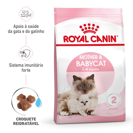 Royal Canin Mother & Babycat - Ração seca para gatinho recém-nascido e gata gestante/lactante