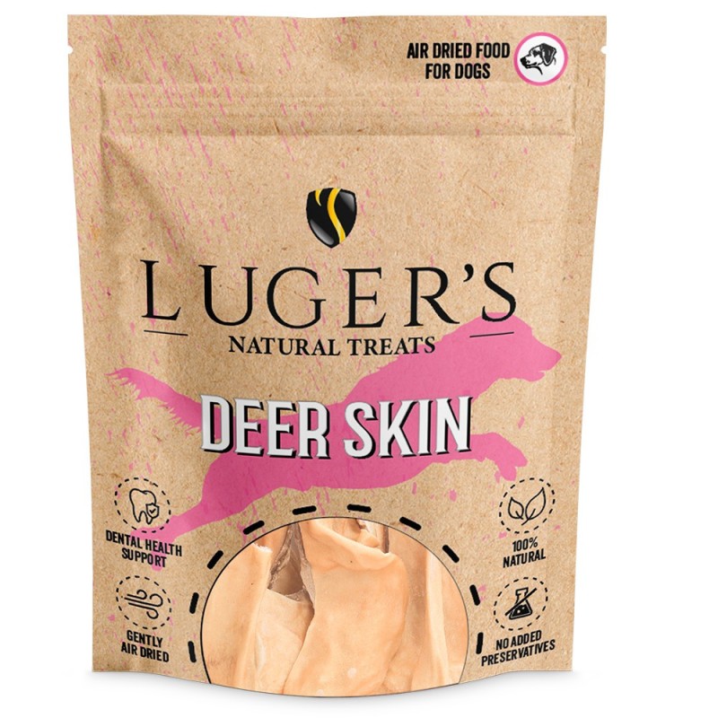 Luger's Natural Treats - Snack para cão - Pele de veado