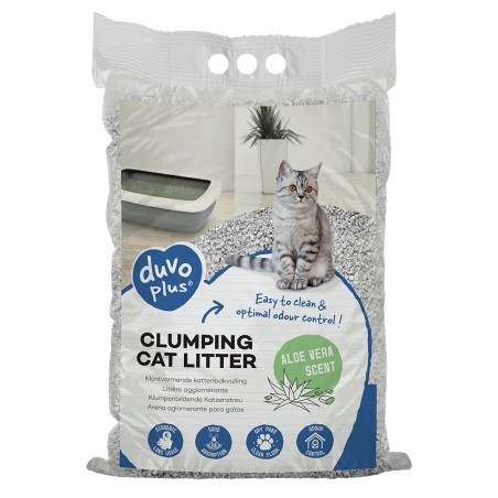 Areia aglomerante com aloe vera para gato - Duvo Plus