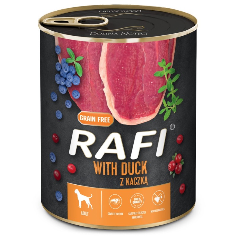 RAFI Cão adulto - Alimento em patê de pato, arandos e mirtilos