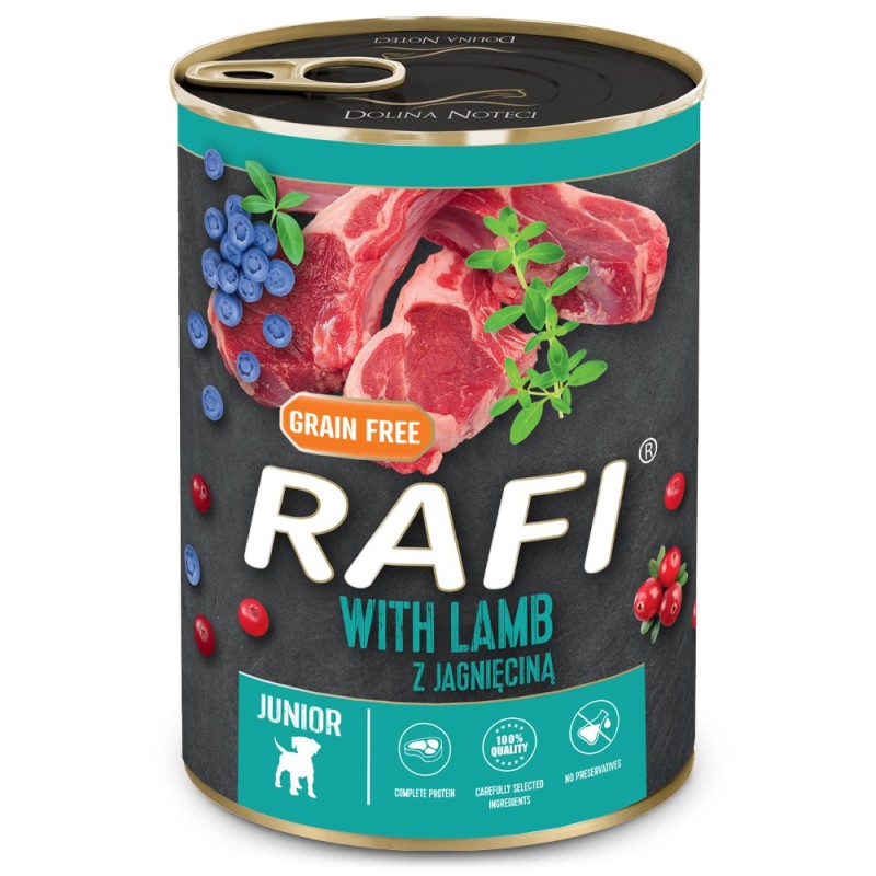 RAFI Cão Júnior - Alimento em patê de borrego, arandos e mirtilos