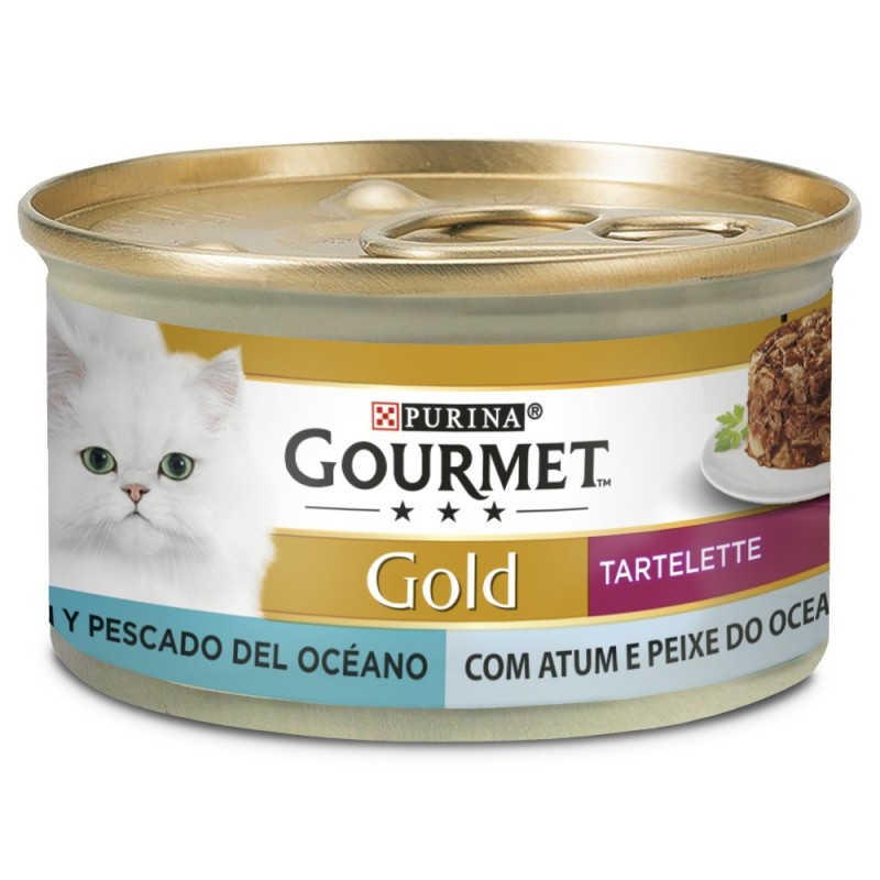 Gourmet Gold Tartelette Duo para gato - Atum e peixe do oceano