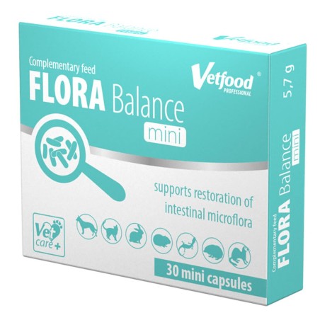 Suporte gastrointestinal para cão pequeno e gato - Flora Balance Mini - VetFood