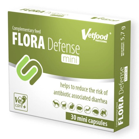 Suporte intestinal para cães pequenos e gatos - Flora Defense Mini - VetFood