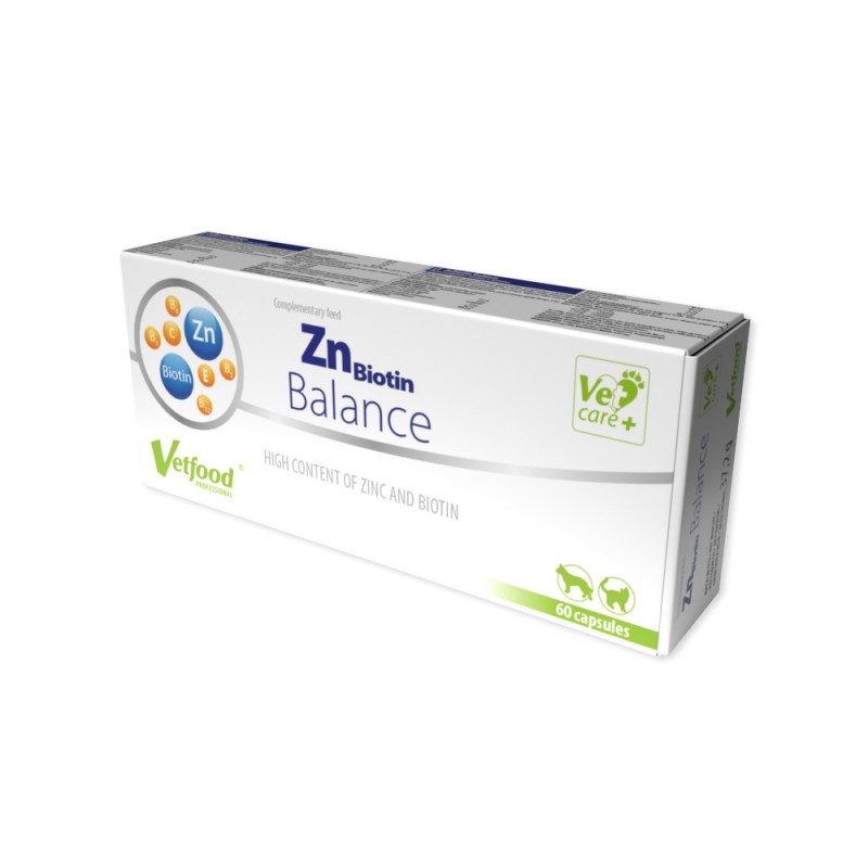 Suplemento de zinco e biotina para cães e gatos - ZnBiotin Balance - VetFood