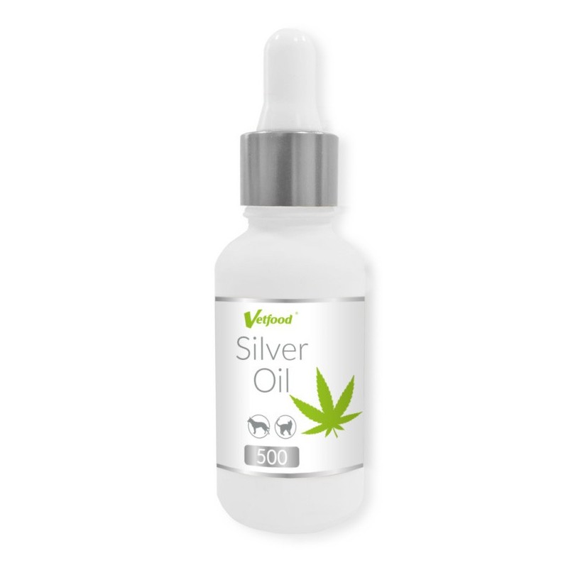 Suporte ao sistema imunitário para cão e gato - VetFood Silver Oil 500 mg