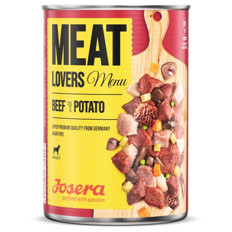 Josera Meat Lovers Menu - Alimento em patê para cão - Vaca com batata