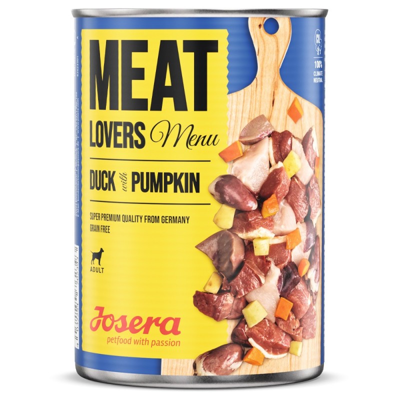 Josera Meat Lovers Menu - Alimento em patê para cão - Pato com abóbora