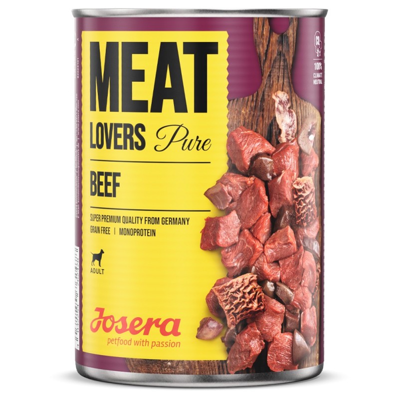 Josera Meat Lovers Pure - Alimento em patê para cão - Carne 100% De Vaca