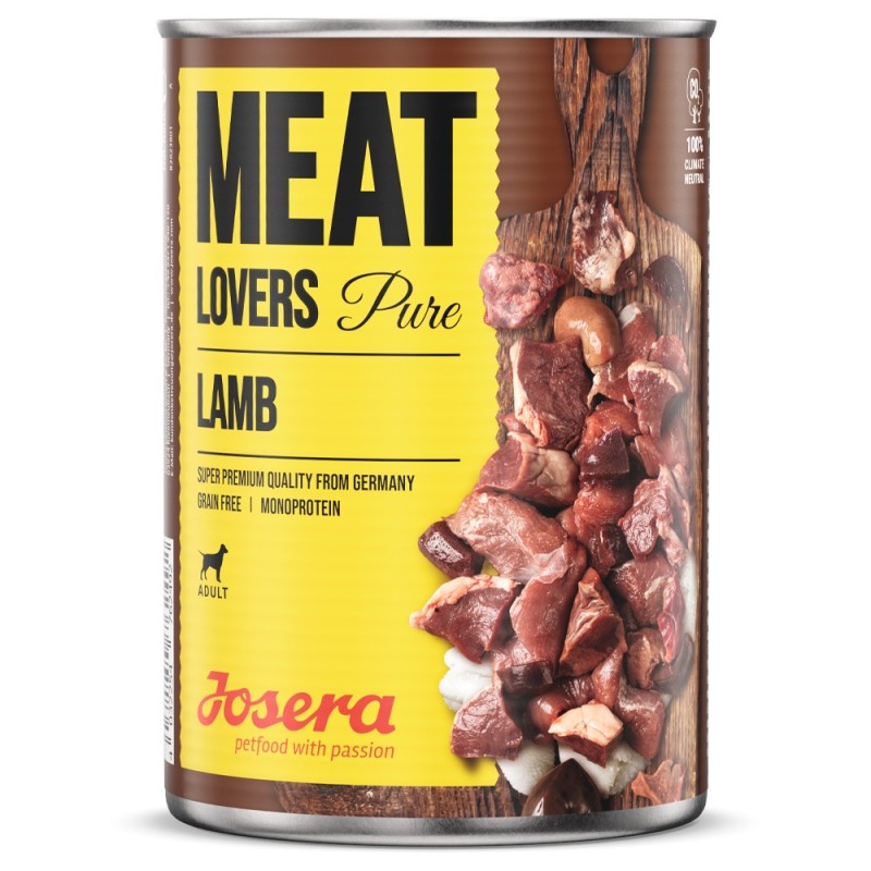 Josera Meat Lovers Pure - Alimento em patê para cão - Carne 100% De Borrego