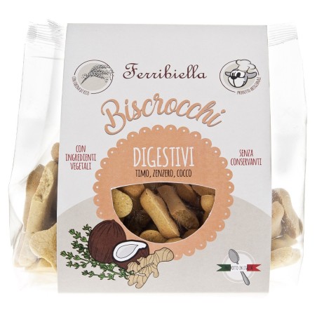 Biscoitos vegetais Biscrocchi Digestivi para cães - Ferribiella