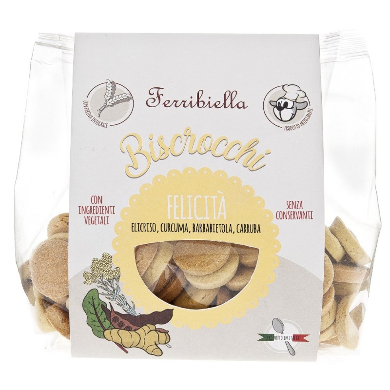 Biscoitos vegetais Biscrocchi Felicità para cães - Ferribiella