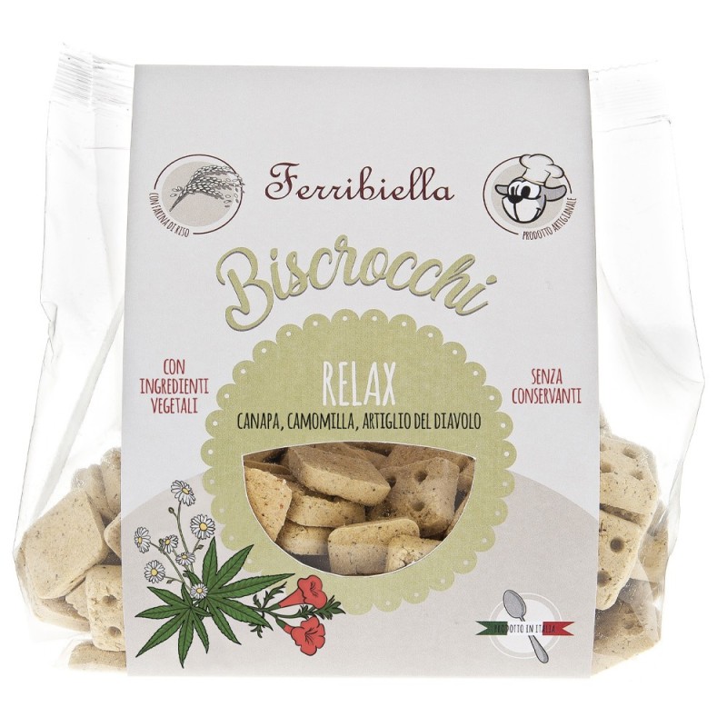 Biscoitos vegetais Biscrocchi Relax para cães - Ferribiella