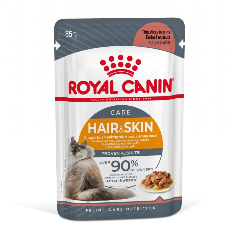 Royal Canin Hair & Skin Care - Alimento em molho para gato com sensibilidade de pele e pelo