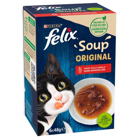 Felix Soup Original Seleção do campo - Sopa para gatos - Vaca, frango e borrego