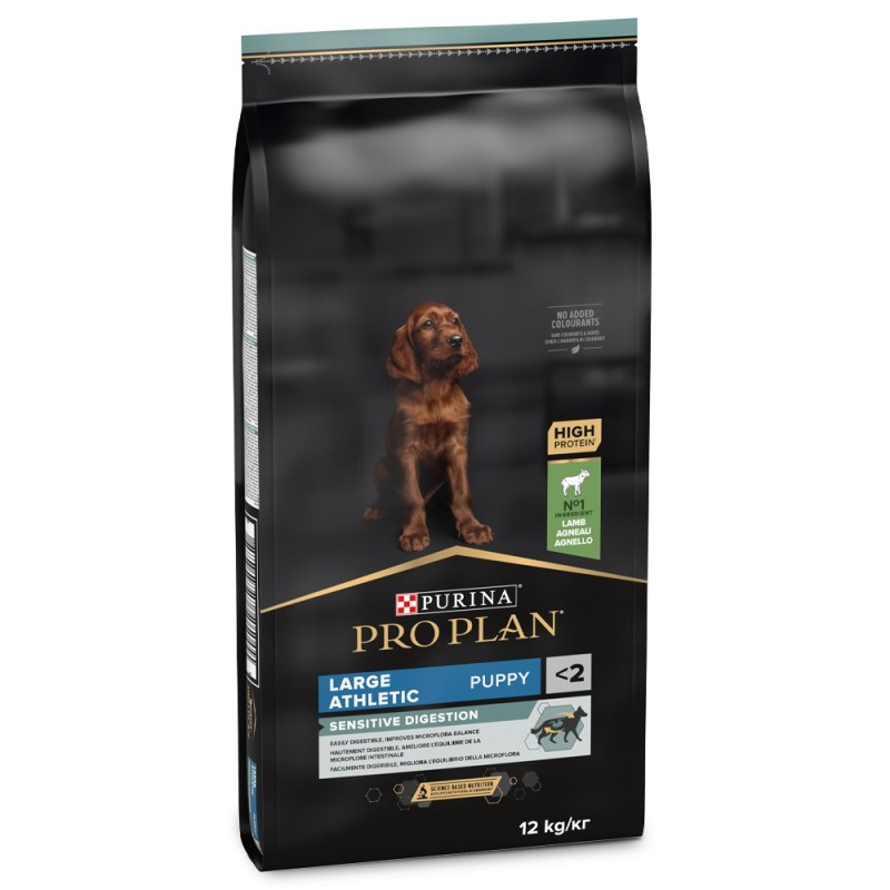 Pro Plan Sensitive Digestion Large Athletic Puppy - Ração seca para cachorro grande com sensibilidade digestiva - Borrego