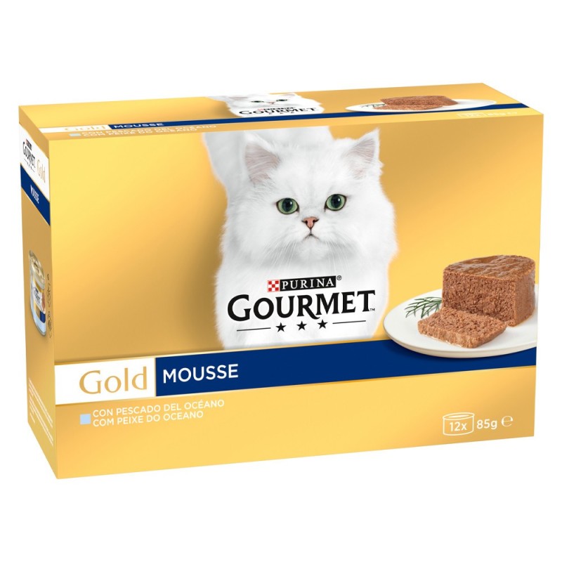 Gourmet Gold Mousse para gato - Pack 12 - Peixe do Oceano