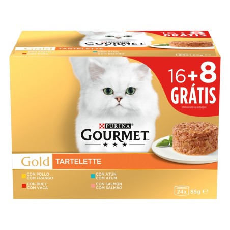 Gourmet Gold Tartelette para gato - Frango, vaca, atum e salmão