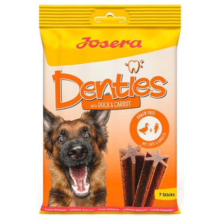 Snacks dentais de pato e cenoura para cães - Josera Denties