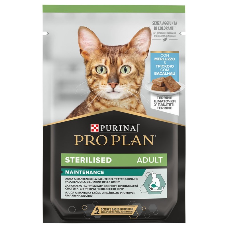 Pro Plan Sterilised Maintenance - Alimento em patê para gato adulto esterillizado - Bacalhau