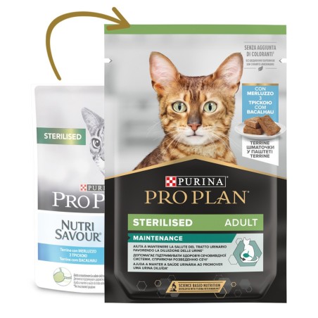 Pro Plan Sterilised Maintenance - Alimento em patê para gato adulto esterillizado - Bacalhau