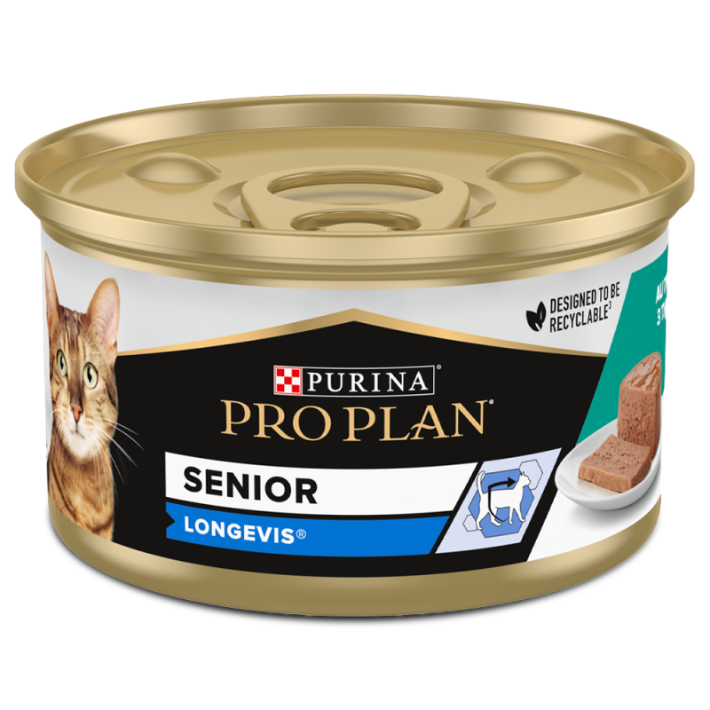 Pro Plan Senior Longevis 7+ - Patê para gato senior - Atum