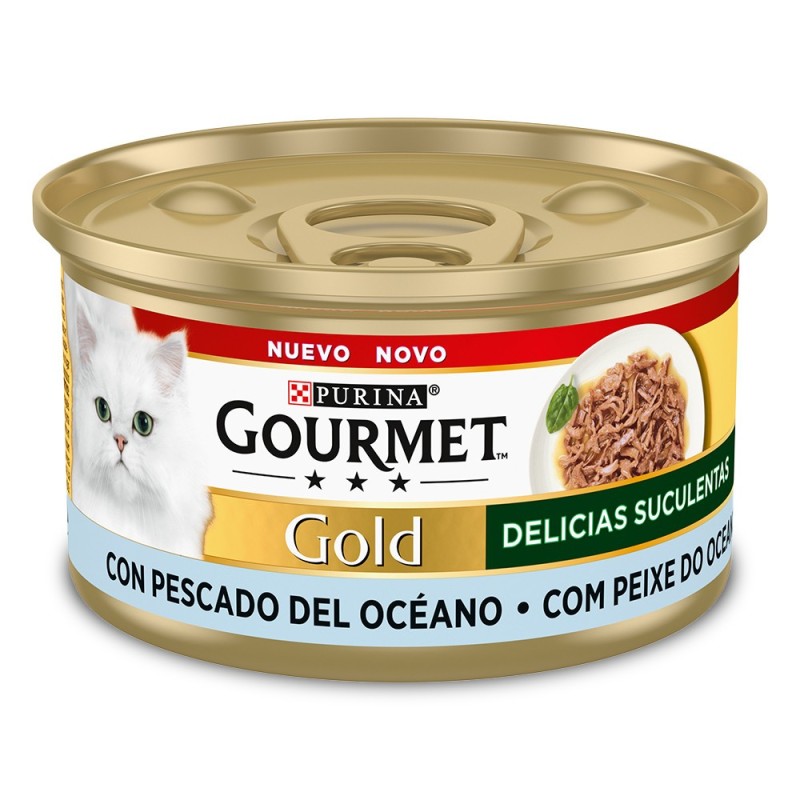 Gourmet Gold Delícias Suculentas para gato - Peixe do oceano