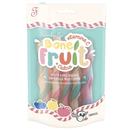 Snacks vegetais para cão Bone Fruit Cannucce - Ferribiella