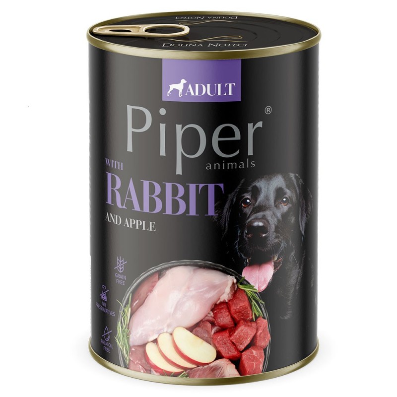 Piper - Alimento em patê para cão adulto - Coelho e maçã