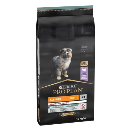 Pro Plan Sensitive Digestion Grain Free Puppy - Ração seca para cachorro com sensibilidade digestiva - Peru