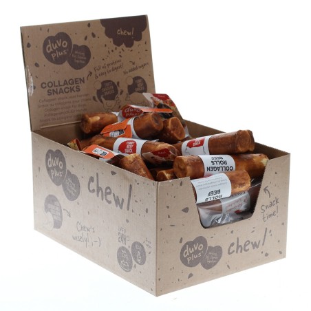 Snacks em rolos de colagénio com vaca para cão - Duvo Plus