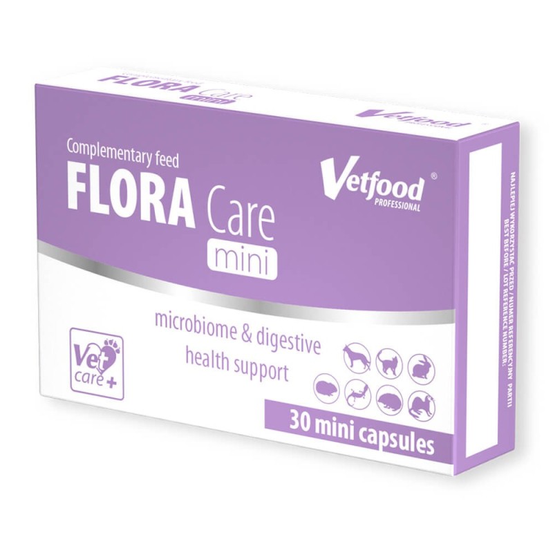 Suporte e equilíbrio intestinal para animais de porte pequeno - Flora Care Mini - VetFood