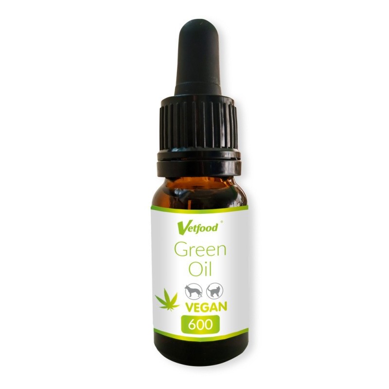 Suplemento alimentar para cão e gato - VetFood Green Oil Vegan 600 mg